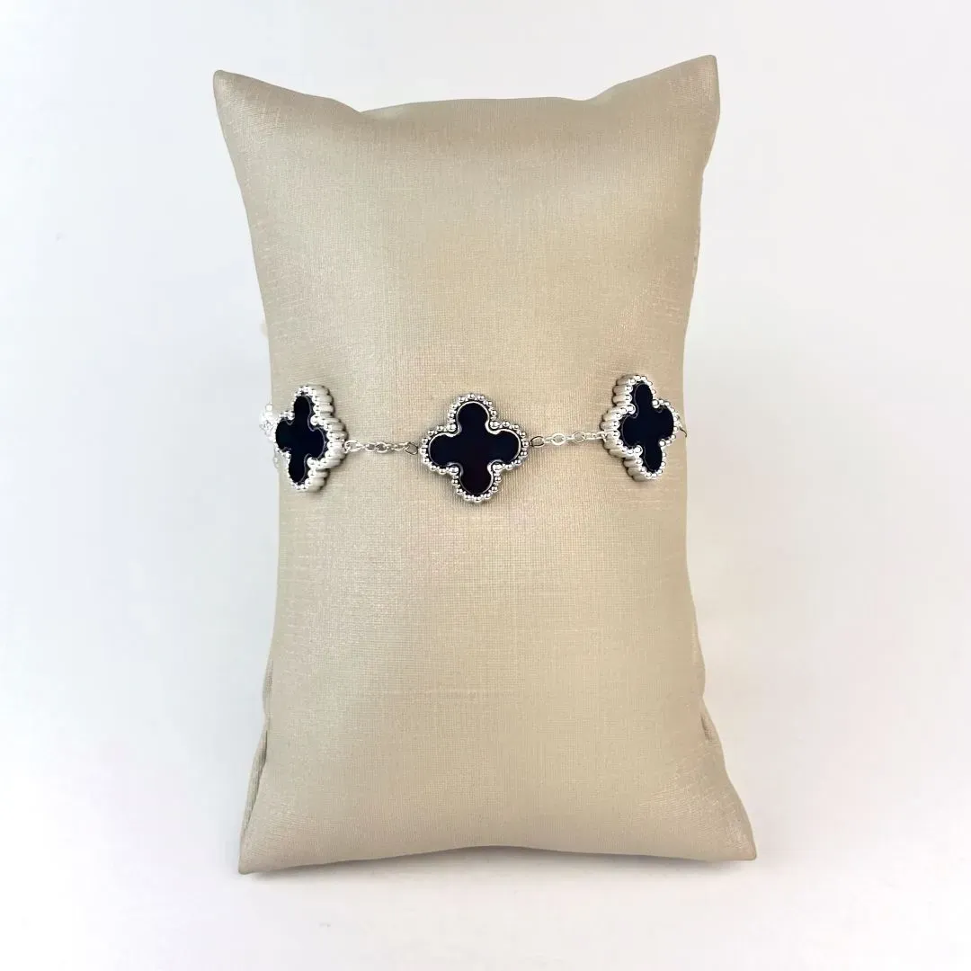 Pulseira Inspiração Preta Em Aço Inoxidável 316L