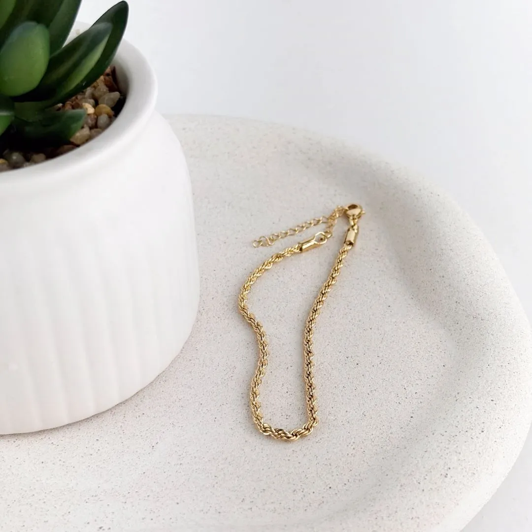 Pulseira Cordão Baiano Folheado a Ouro 18k