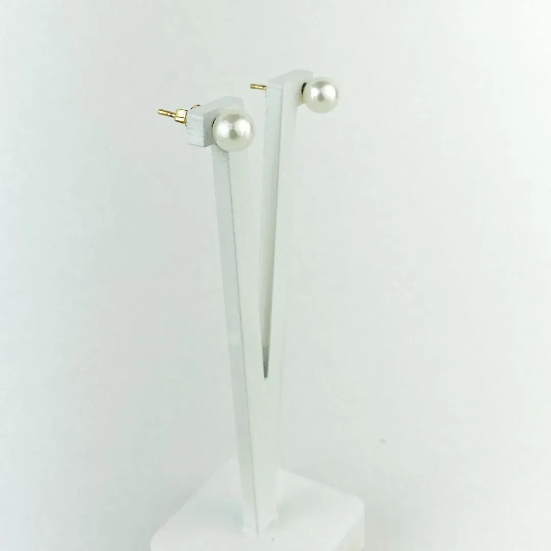 Brinco de Pérolas Folheado a Ouro 18k (M)