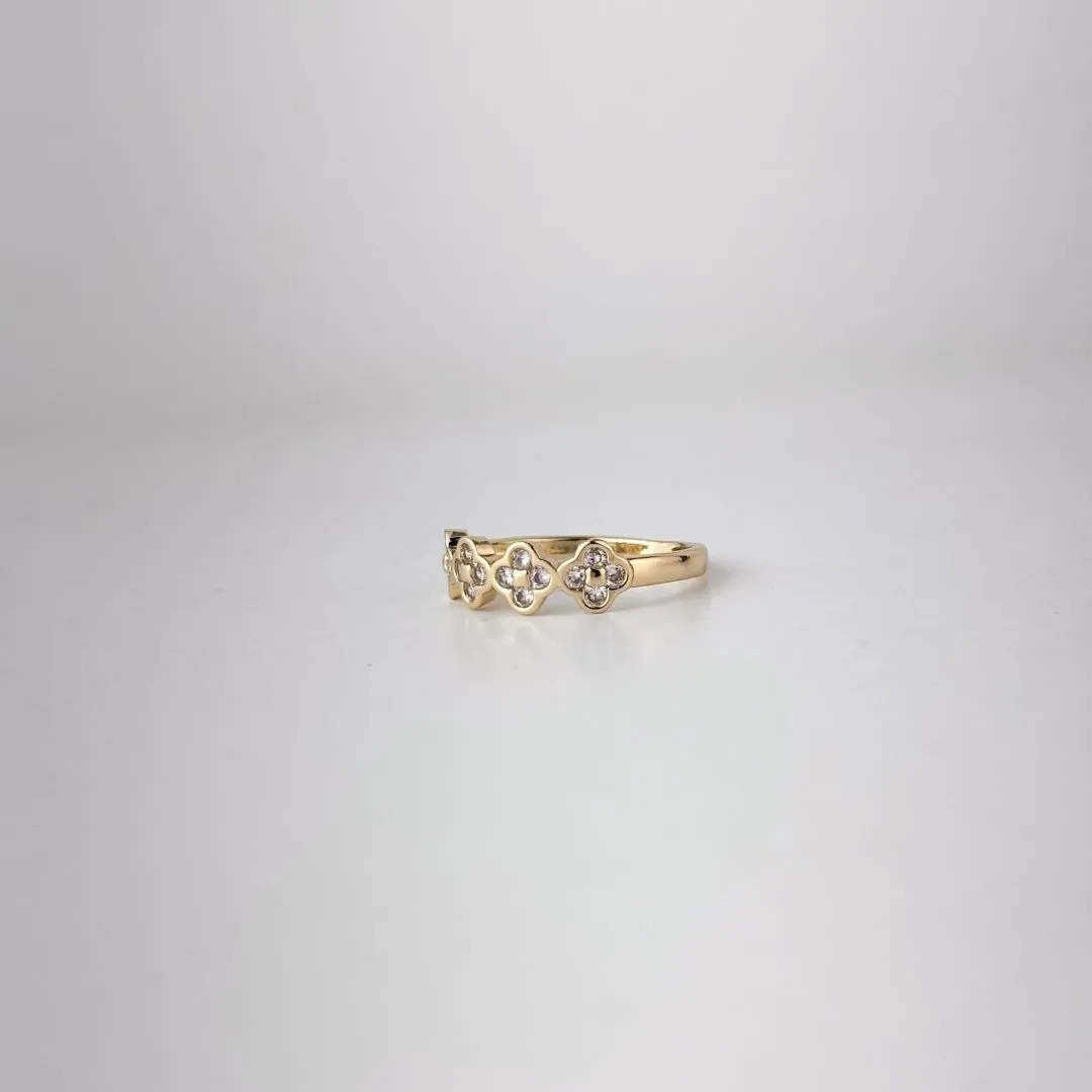 Anel Cartier Cravejado em Zircônias Folheado a Ouro 18k