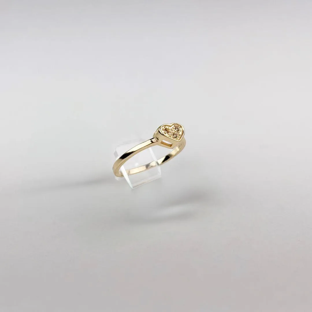 Anel Amor Puro Cravejado em Zircônias Folheado a Ouro 18k