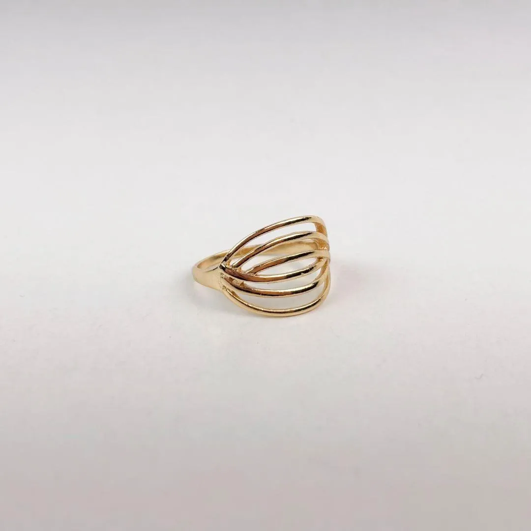 Anel Aros Circulares Folheado a Ouro 18k