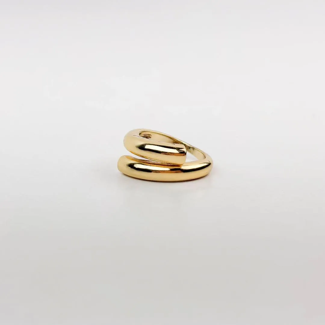 Anel Cordas Folheado a Ouro 18k