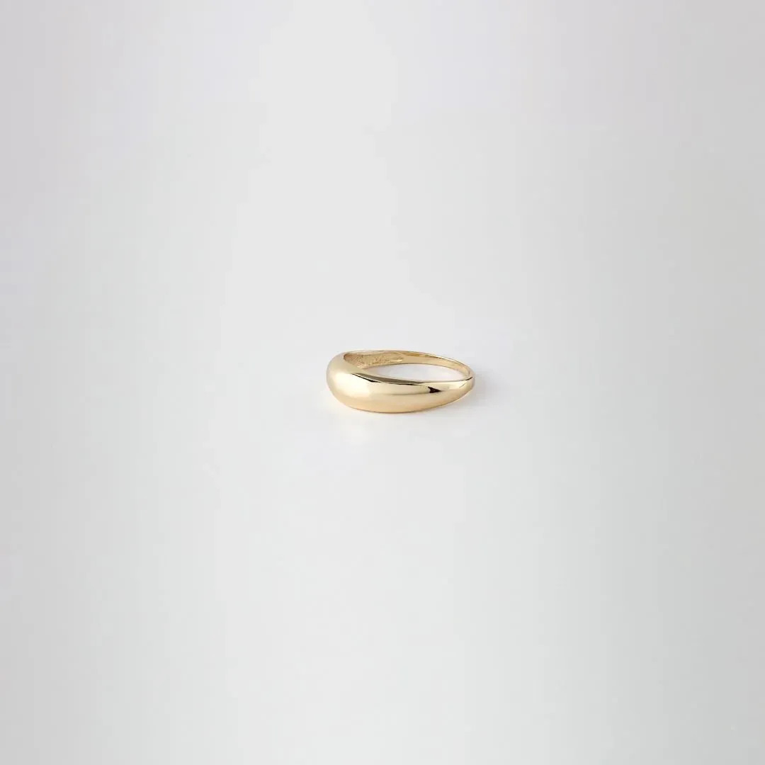 Anel Oval Folheado a Ouro 18k