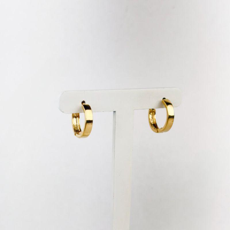 Brinco Argola Lisa Folheado a Ouro 18k